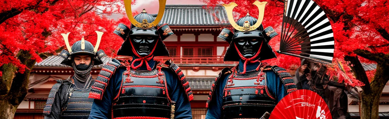 Постер Самураи рыцари Японии. Выставка в Астрахани