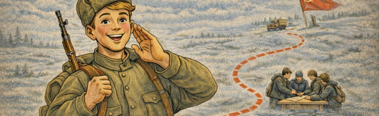 Постер Вместе по дороге памяти с Василием Тёркиным. Театрализованная игровая программа по станциям