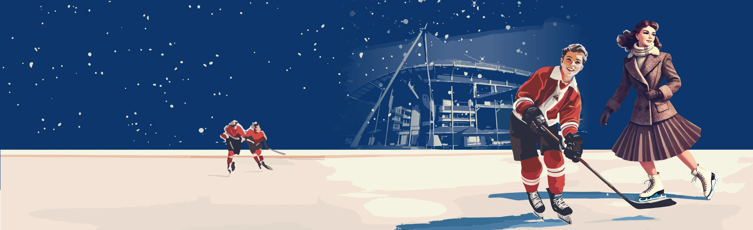 Постер Открытый каток «Локо лёд» в Москве