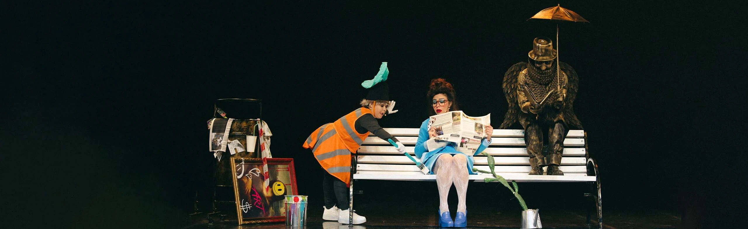 Постер Фонарь. Скамейка. Урна