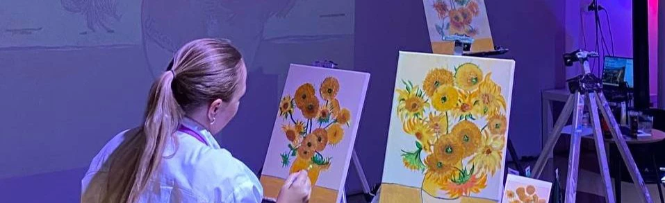 Постер Мастер-класс по живописи «Подсолнухи»