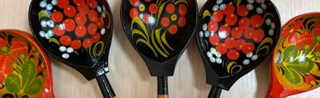 Постер Игра на деревянных ложках. Мастер-класс в Оренбурге