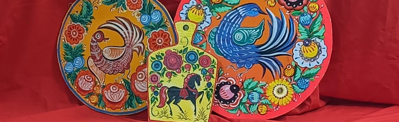 Постер Городецкая роспись. Мастер-класс