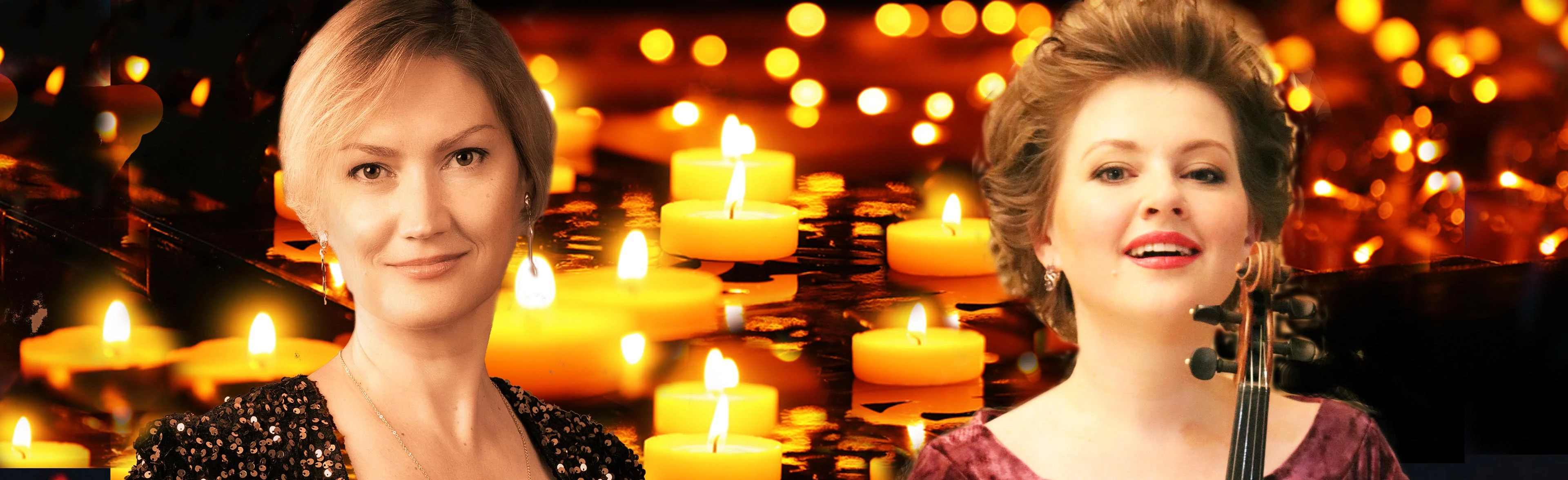 Постер Лунный свет - Романтический вечер при 1000 свечей - От классики до киномузыки - орган и скрипка в Южно-Сахалинске