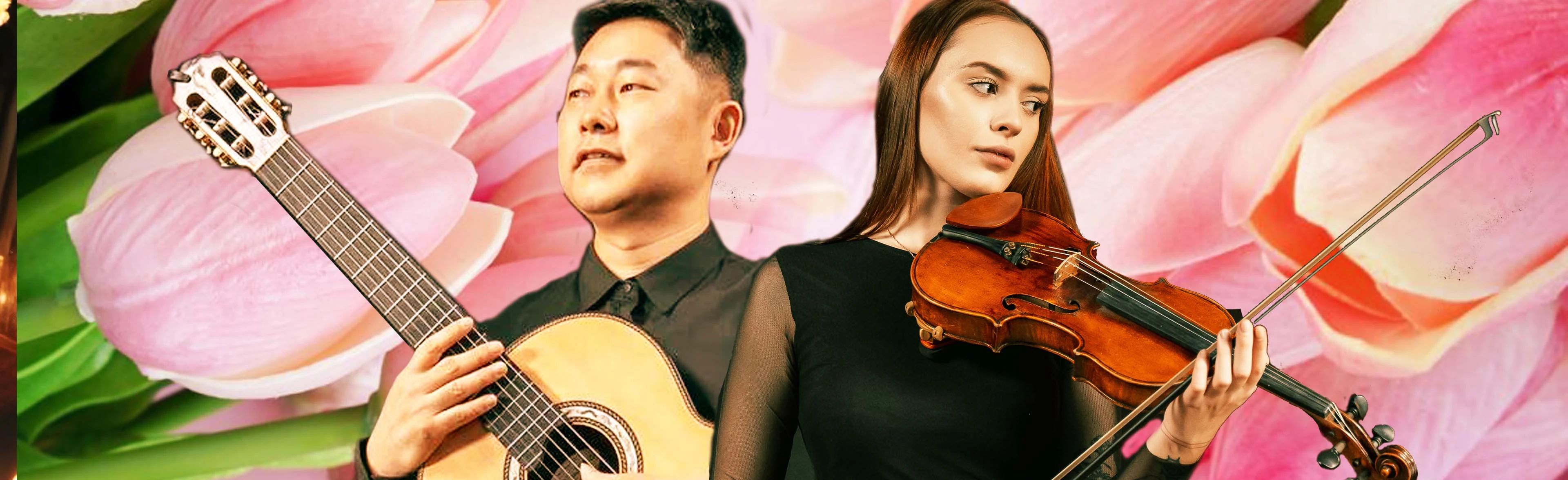 Постер Букет музыки для любимой в День Святого Валентина - скрипка и гитара в Южно-Сахалинске