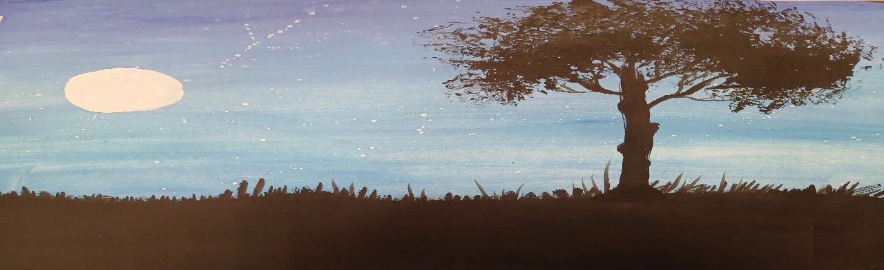 Постер Ночной пейзаж. Мастер-класс в Саратове