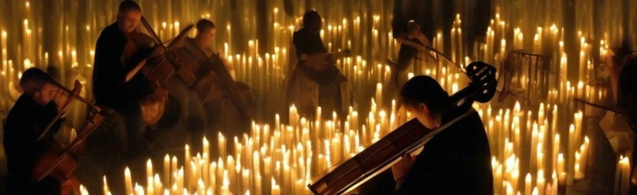 Постер СИМФОНИЧЕСКИЕ РОК-ХИТЫ. Концерт при свечах в Санкт-Петербурге