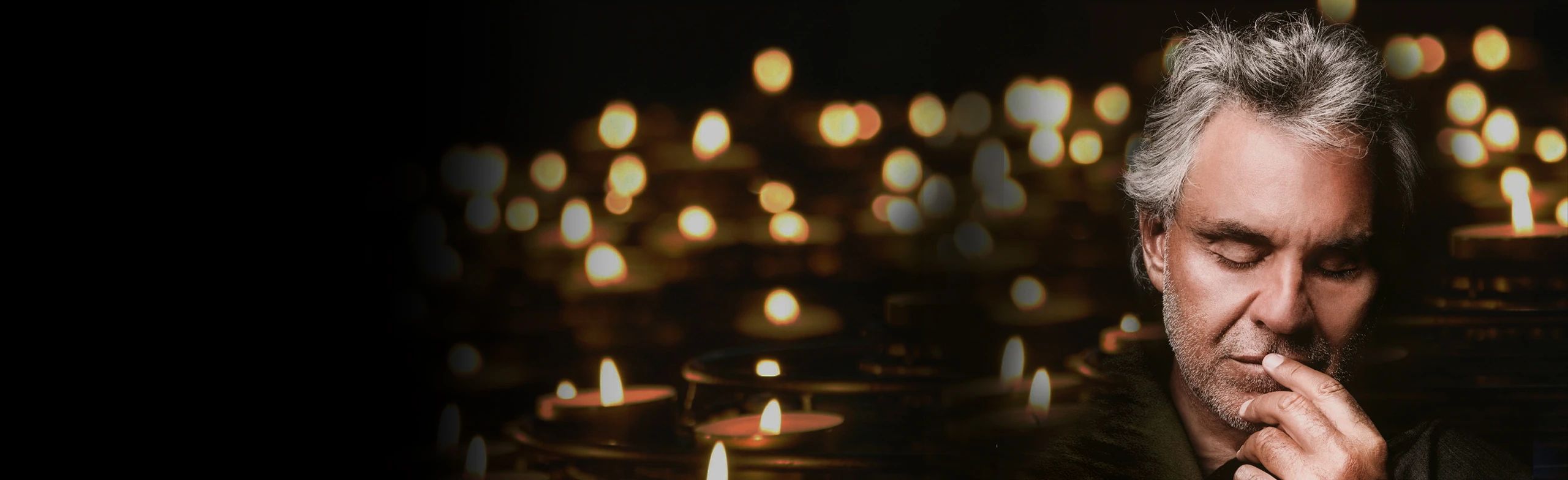 Постер Андреа Бочелли. Tribute при свечах в старинном соборе в Санкт-Петербурге