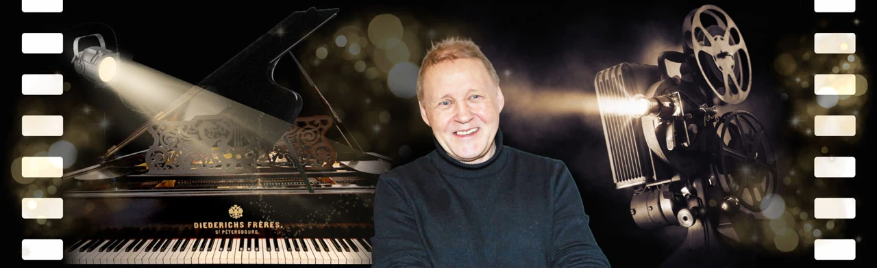 Постер Мировые кинохиты на рояле в стиле Джаз. Концерт импровизаций. Кино вечеринка с фуршетом. Ретро викторина и призы! Музей ностальгии во дворце на Невском в Санкт-Петербурге