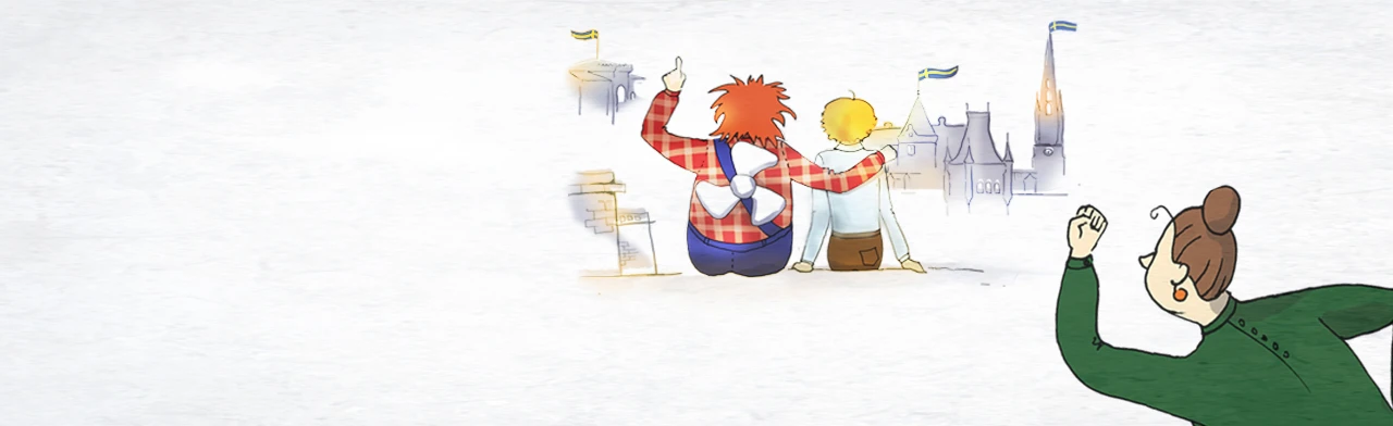 Постер А. Линдгрен. Малыш и Карлсон в Санкт-Петербурге