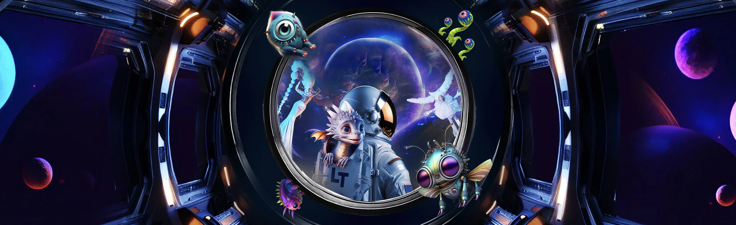 Постер Лунозавр в космосе в Санкт-Петербурге