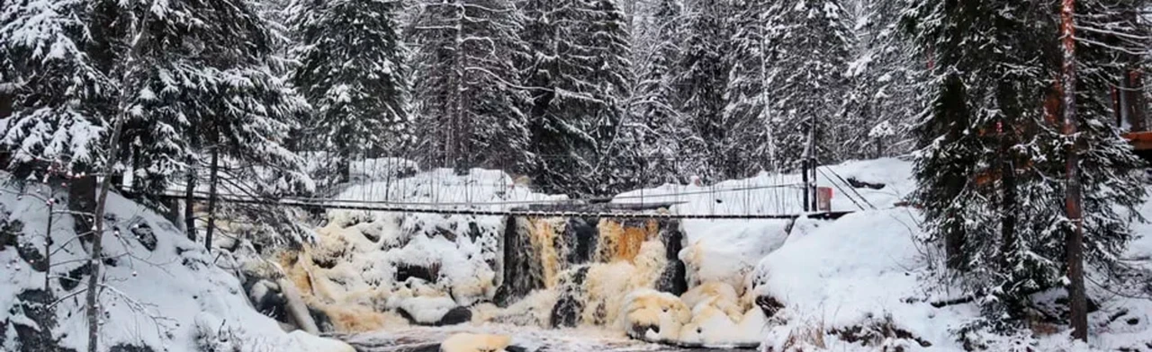 Постер В Карелию на ретропоезде: водопады и Рускеала в Санкт-Петербурге
