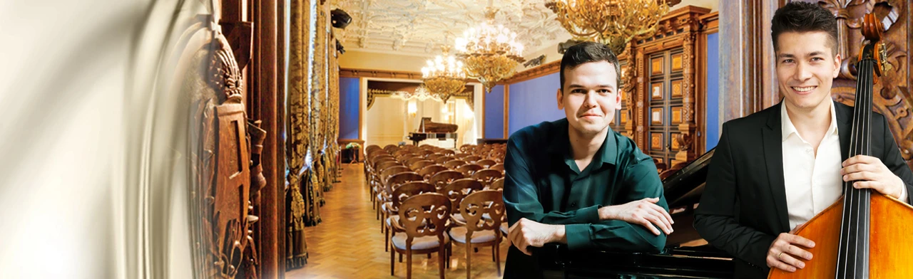 Постер "Вечера в Английском зале". Контрабас и фортепиано в Санкт-Петербурге