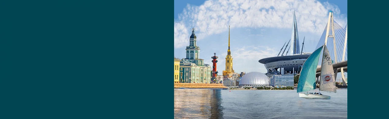 Постер Большое петербургское кольцо – речная прогулка по Граду на Неве с авторской экскурсией и живой музыкой в тёплом салоне теплохода в Санкт-Петербурге