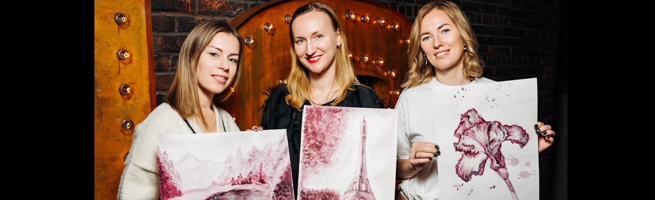 Постер Арт-вечеринка Artvibes. Рисуем вином в ресторане "Тиландер" в Санкт-Петербурге