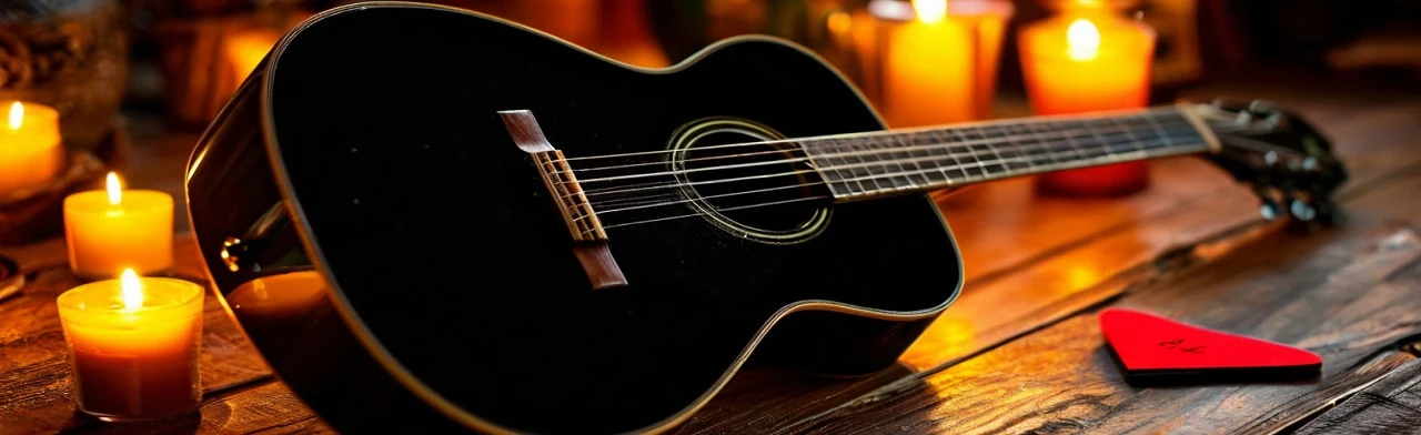 Постер Магия гитары при свечах в Санкт-Петербурге