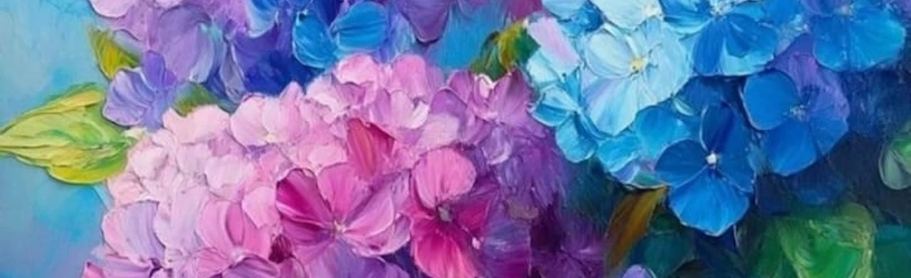 Постер Мастер-класс (вечер живописи) "Гортензии"